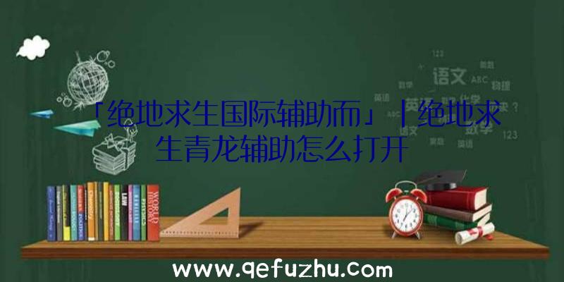 「绝地求生国际辅助而」|绝地求生青龙辅助怎么打开